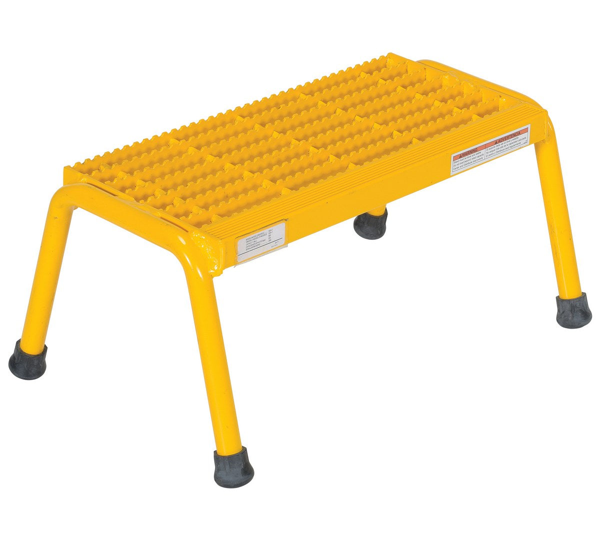 Vestil SSA-1-Y Aluminum Step Stand, 1 Step, Welded, Yellow, 1 Steps, 10.4375 Overall Height, Aluminum, Yellow