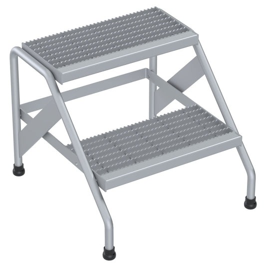 Vestil SSA-2 2 Steps, 20 Overall Height, Aluminum, Silver