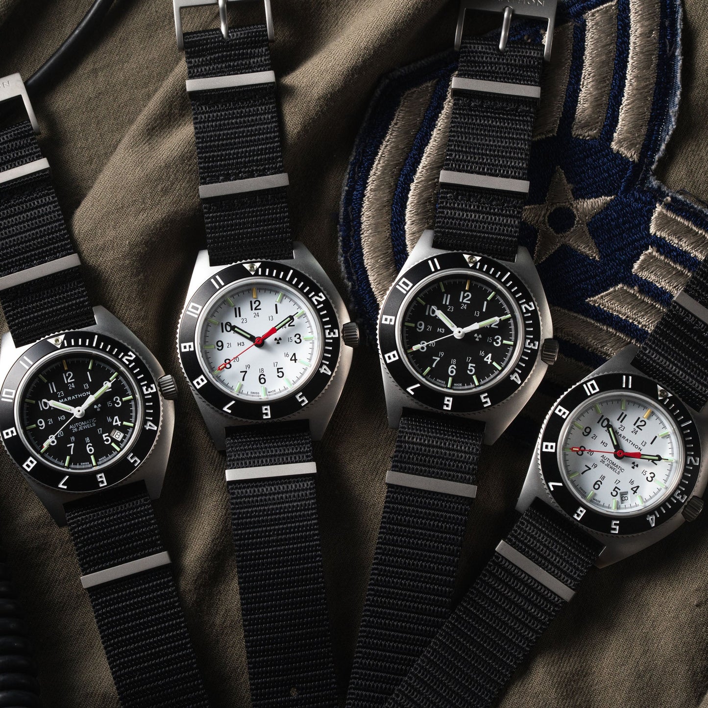 Marathon WW194029SS-0503 41mm Arctic Steel Navigator (SSNAV) on DEFSTAN Nylon Strap 11"