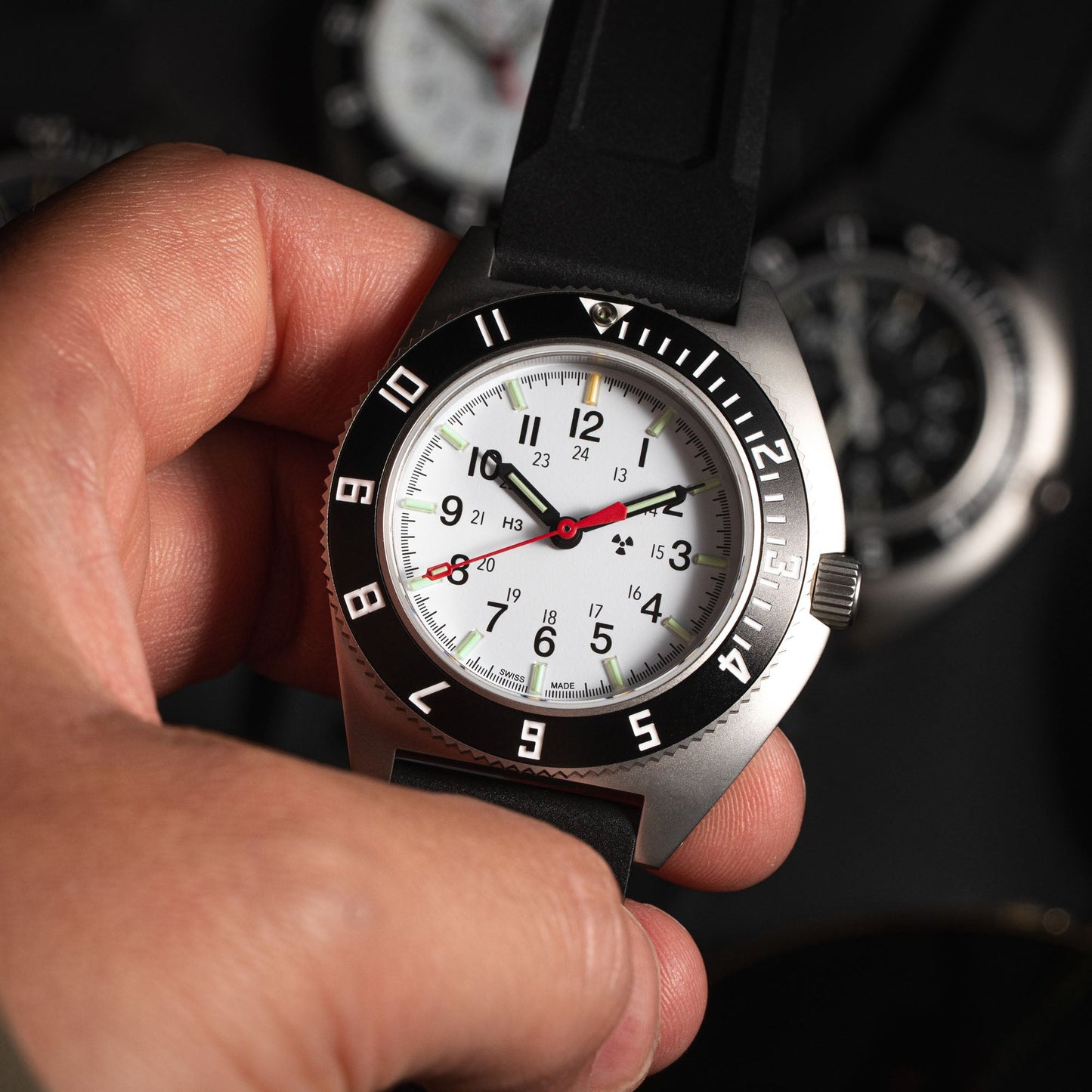 Marathon WW194029SS-0530 41Mm Ssnavarctic Edition, Type II - Pilot'S Automa White Dial Unisex Watch, SS/BKPS 3PC Rubber