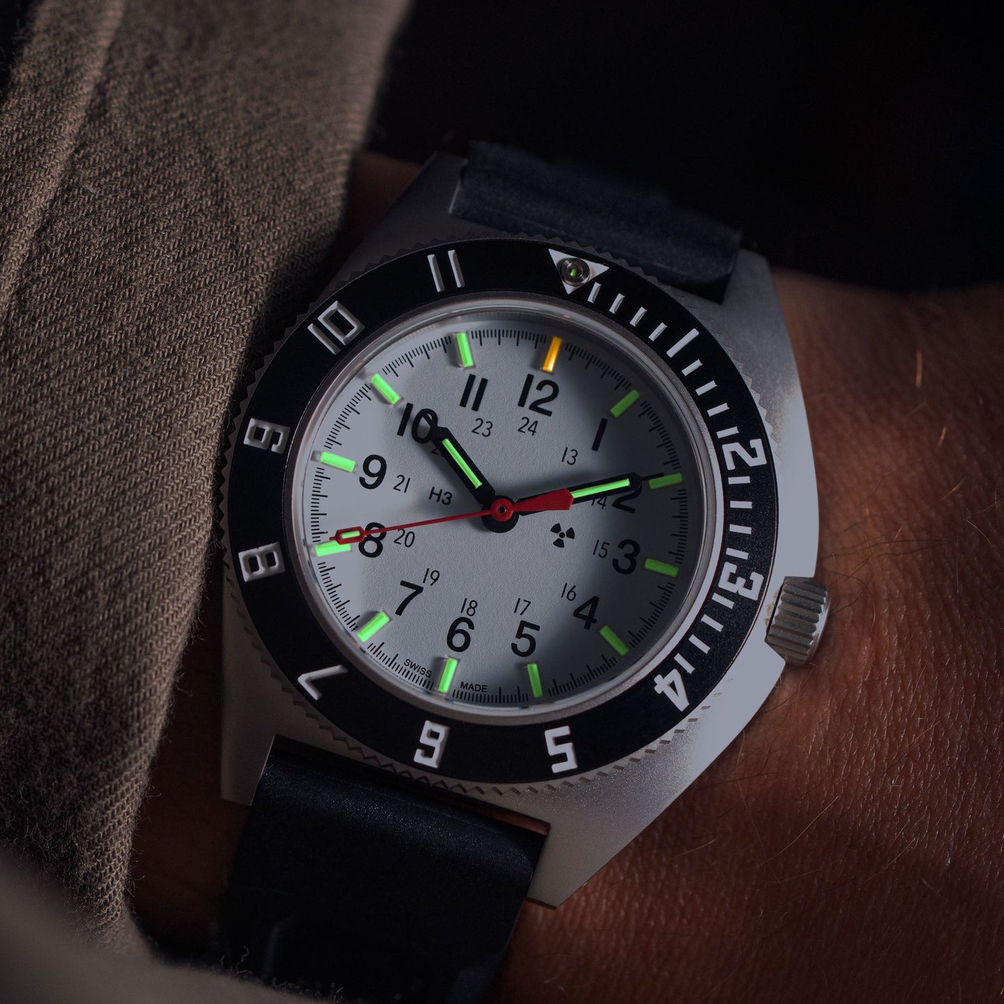 Marathon WW194029SS-0530 41Mm Ssnavarctic Edition, Type II - Pilot'S Automa White Dial Unisex Watch, SS/BKPS 3PC Rubber