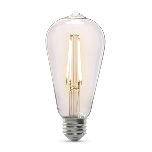 Feit Electric ST19CL950CA/DD/FILED 8.8W (60W Replacement) Daylight (5000K) E26 Base ST19 Dusk to Dawn Filament LED Light Bulb