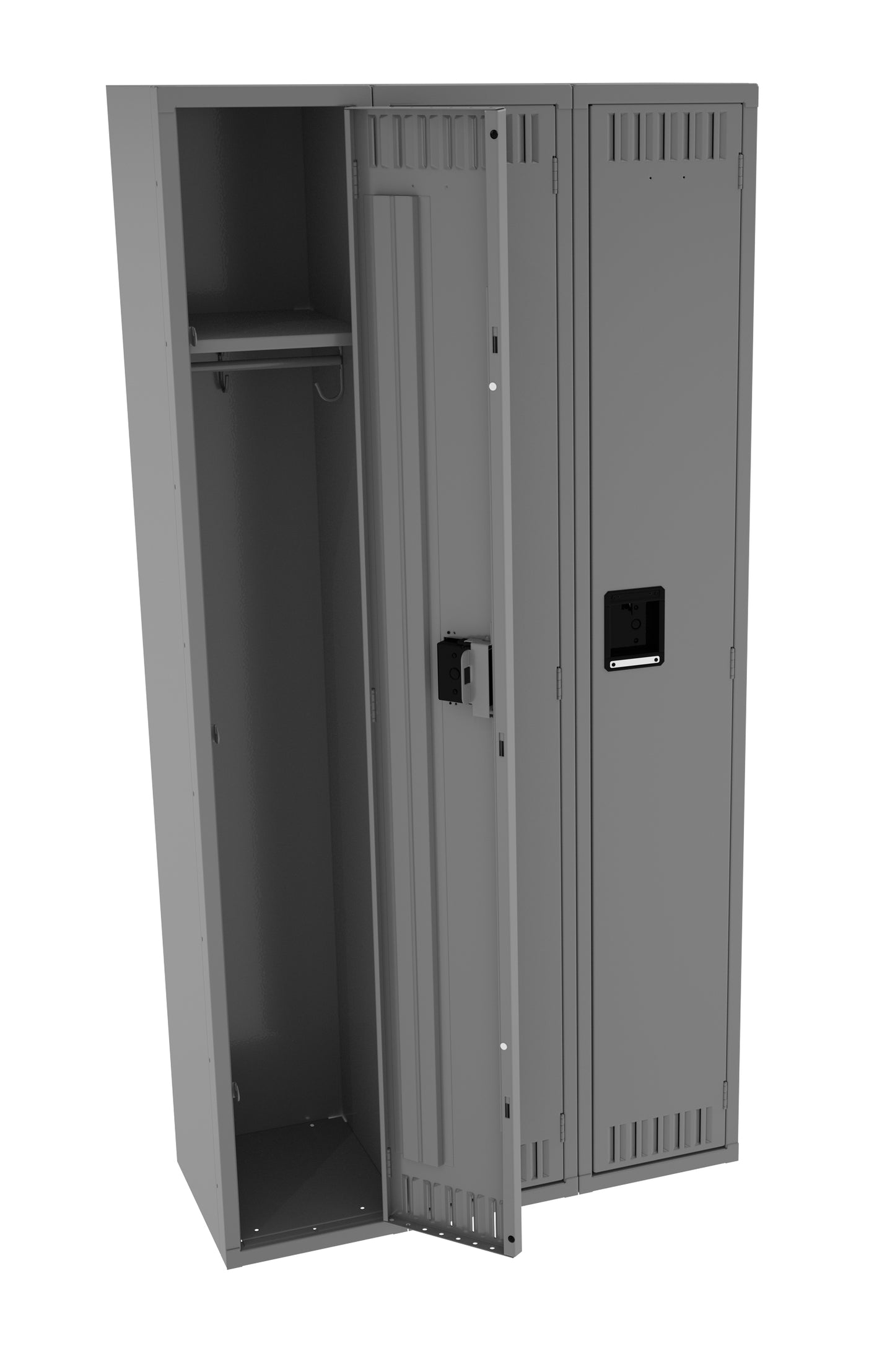 Tennsco STK-121572-C Single Tier Locker - Three Wide Without Legs (Unassembled)