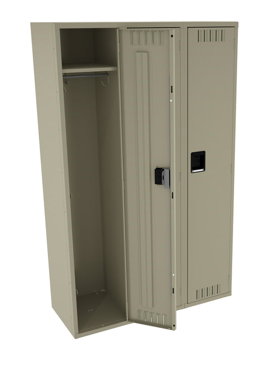 Tennsco STK-151872-C Single Tier Locker - Three Wide Without Legs (Unassembled)