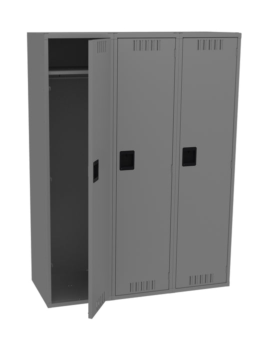 Tennsco STK-182172-C Single Tier Locker - Three Wide Without Legs (Unassembled)