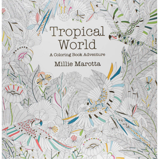 Paradise Clay STL218 Tropical World: A Coloring Book Adventure - Book