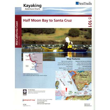 Paradise Clay STMC101 Sea Trails Map: Half Moon Bay to Santa Cruz