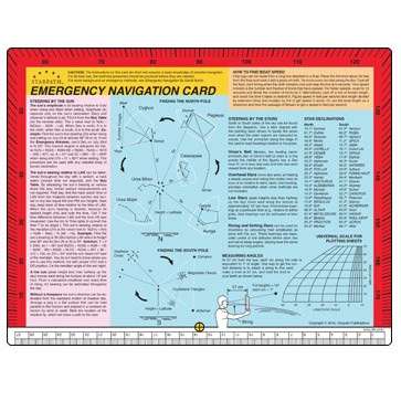 Paradise Clay STR044 Emergency Navigation Card - Laminated Card