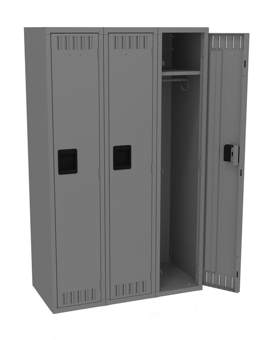 Tennsco STS-121860-C Single Tier Locker - Three Wide Without Legs (Assembled)