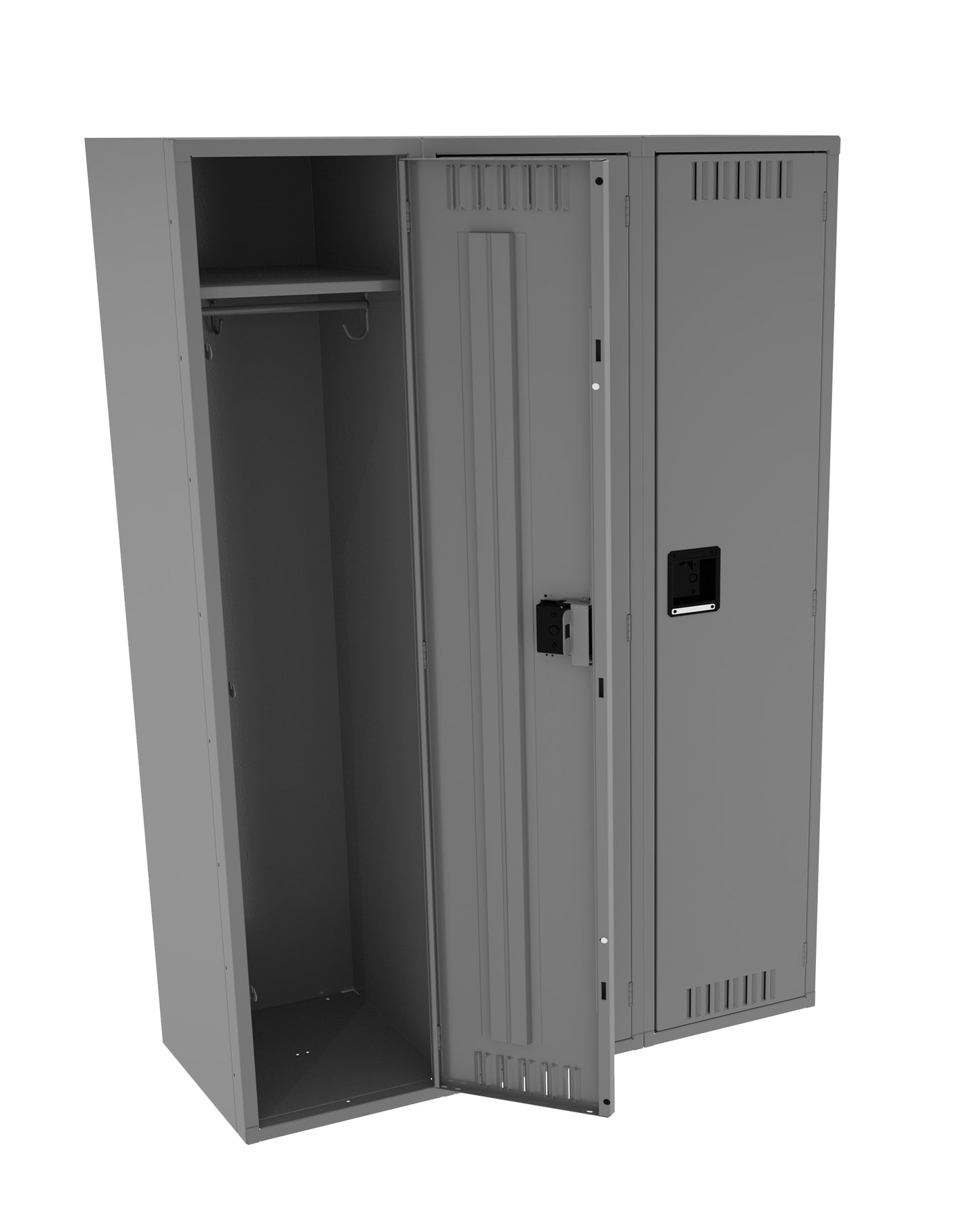 Tennsco STS-151560-C Single Tier Locker - Three Wide Without Legs (Assembled)