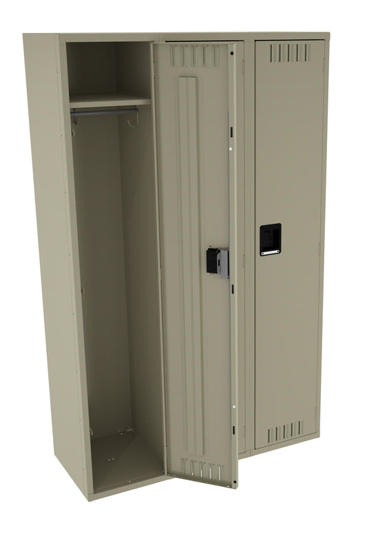 Tennsco STS-151572-C Single Tier Locker - Three Wide Without Legs (Assembled)