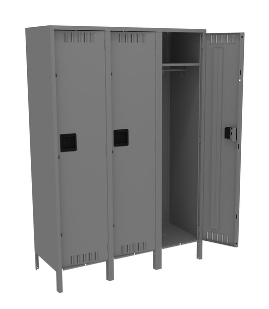 Tennsco STS-151860-3 Single Tier Locker - Three Wide With Legs (Assembled)
