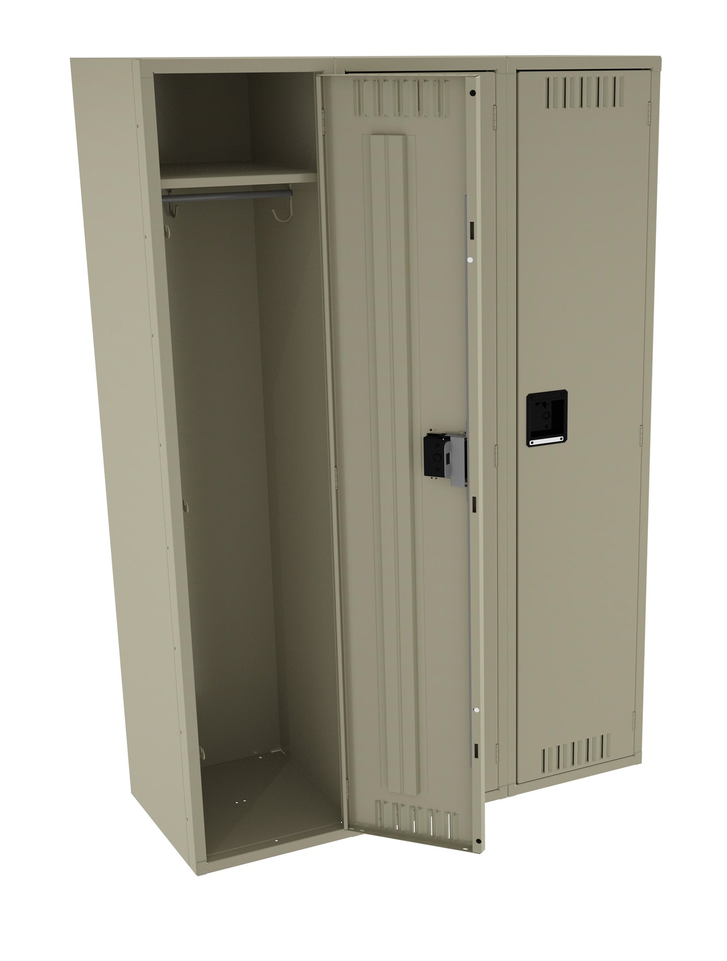 Tennsco STS-151860-C Single Tier Locker - Three Wide Without Legs (Assembled)