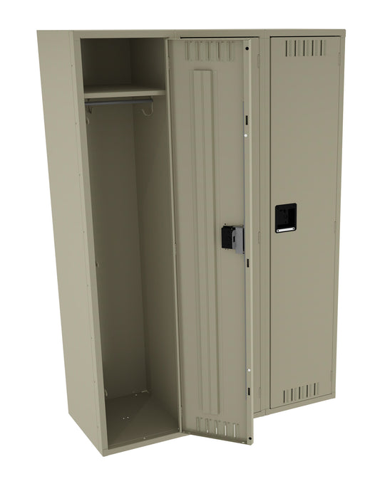 Tennsco STS-151860-C Single Tier Locker - Three Wide Without Legs (Assembled)