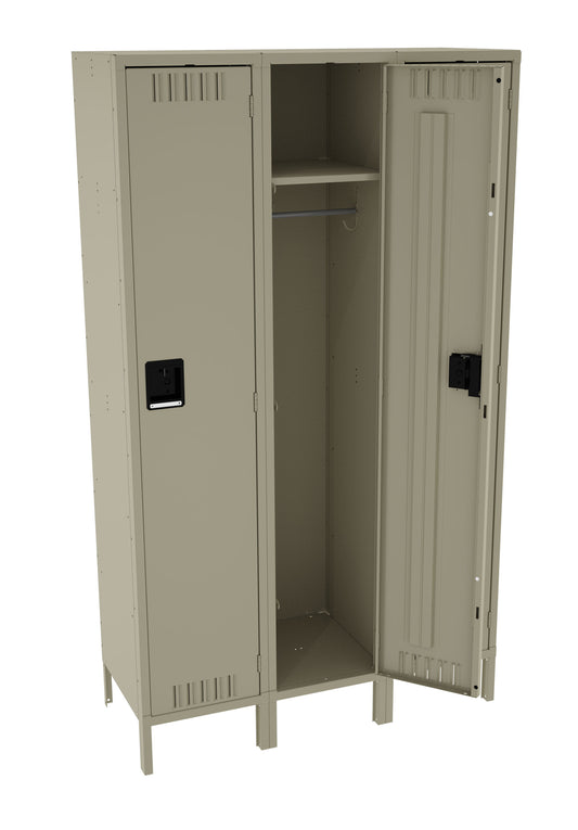 Tennsco STS-151872-3 Single Tier Locker - Three Wide With Legs (Assembled)