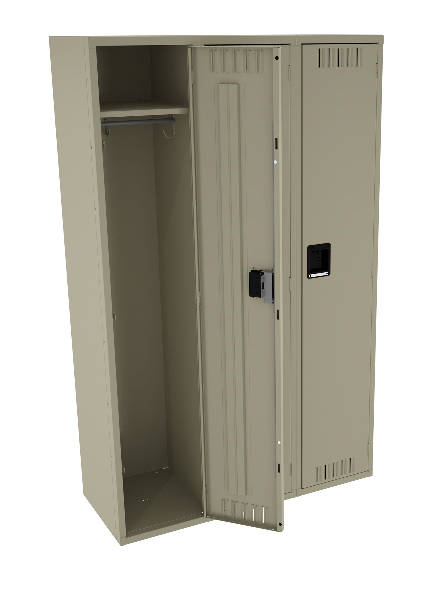 Tennsco STS-151872-C Single Tier Locker - Three Wide Without Legs (Assembled)
