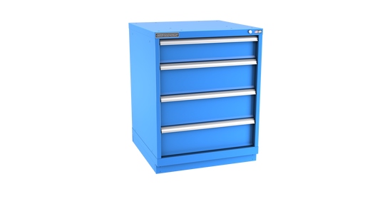 Champion Tool Storage SW1500-0401-ILC-FTB-BB 4-Drawer Standard Depth Modular Cabinet SW0401 | 28-1/4"W x 35-7/8"H x 28-1/2"D, Bright Blue