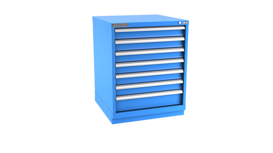 Champion Tool Storage SW1500-0701-ILC-FTB-BB 7-Drawer Standard Depth Modular Cabinet SW0701 | 28-1/4"W x 35-7/8"H x 28-1/2"D, Bright Blue