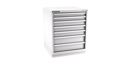 Champion Tool Storage SW1500-0702-ILC-FTB-LG 7-Drawer Standard Depth Modular Cabinet SW0702 | 28-1/4"W x 35-7/8"H x 28-1/2"D, Light Gray