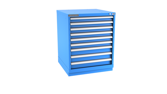 Champion Tool Storage SW1500-0901-ILC-FTB-BB 9-Drawer Standard Depth Modular Cabinet SW0901 | 28-1/4"W x 35-7/8"H x 28-1/2"D, Bright Blue
