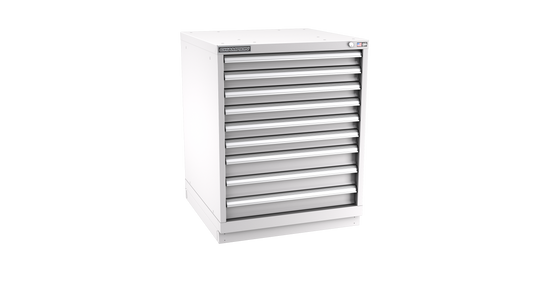 Champion Tool Storage SW1500-0901-ILC-FTB-LG 9-Drawer Standard Depth Modular Cabinet SW0901 | 28-1/4"W x 35-7/8"H x 28-1/2"D, Light Gray