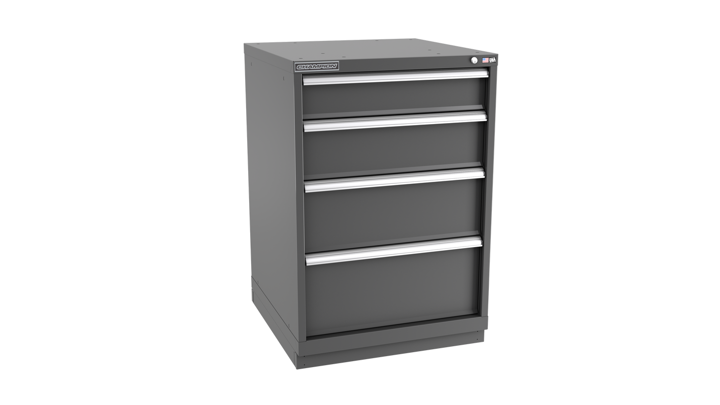 Champion Tool Storage SW1800-0402-ILC-FTB-DG 4-Drawer Standard Depth Modular Cabinet SW0402 | 28-1/4"W x 41-3/4"H x 28-1/2"D, Dark Gray