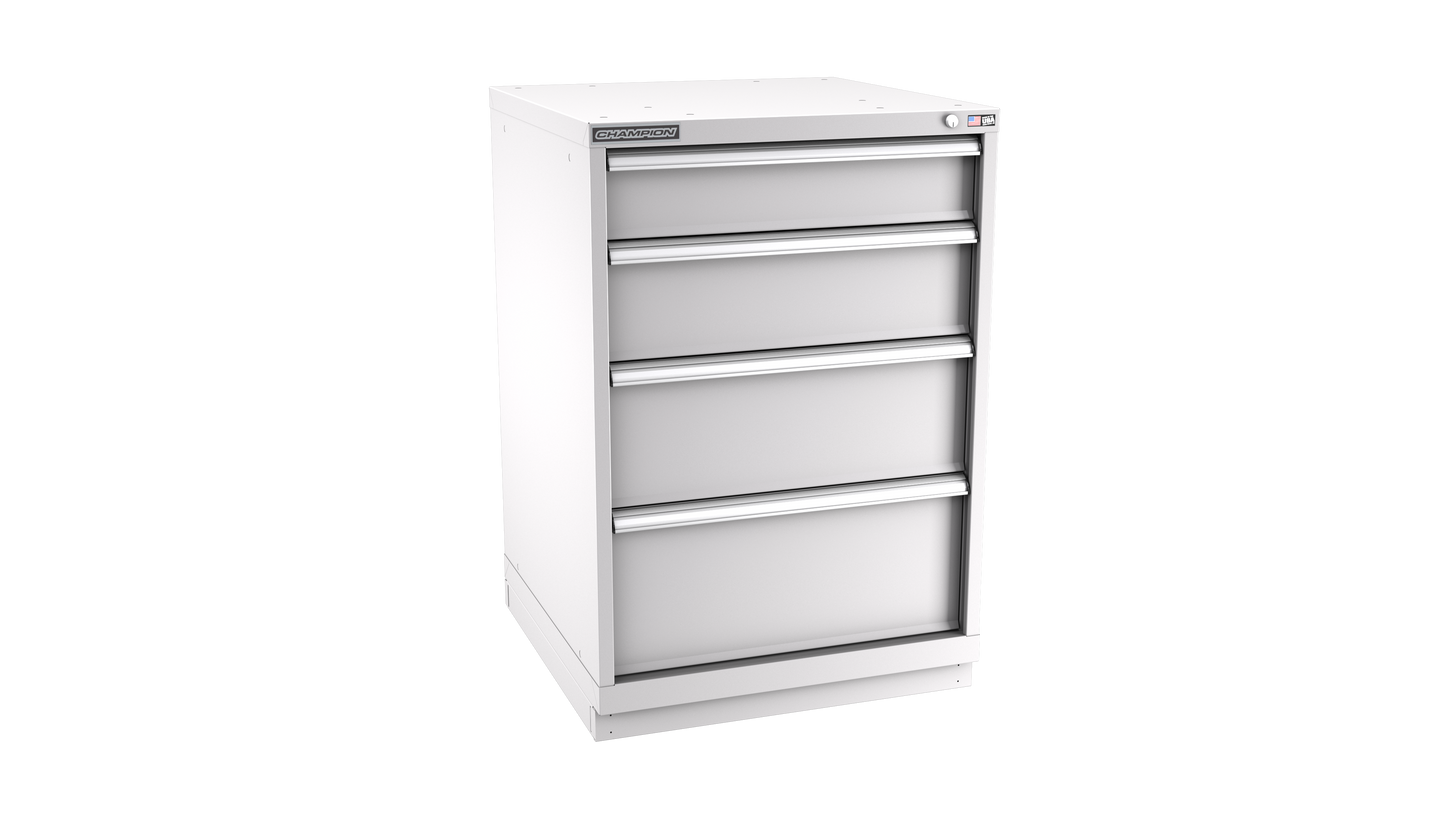 Champion Tool Storage SW1800-0402-ILC-FTB-LG 4-Drawer Standard Depth Modular Cabinet SW0402 | 28-1/4"W x 41-3/4"H x 28-1/2"D, Light Gray