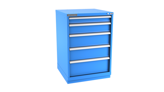 Champion Tool Storage SW1800-0501-ILC-FTB-BB 5-Drawer Standard Depth Modular Cabinet SW0501 | 28-1/4"W x 41-3/4"H x 28-1/2"D, Bright Blue
