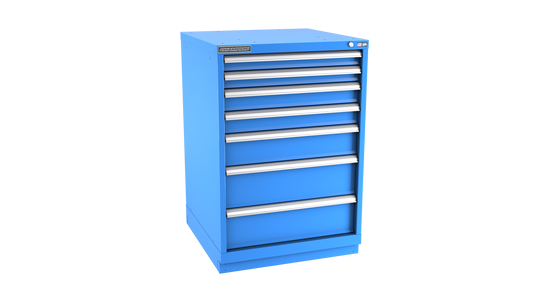 Champion Tool Storage SW1800-0701-ILC-FTB-BB 7-Drawer Standard Depth Modular Cabinet SW0701 | 28-1/4"W x 41-3/4"H x 28-1/2"D, Bright Blue