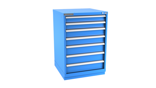 Champion Tool Storage SW1800-0702-ILC-FTB-BB 7-Drawer Standard Depth Modular Cabinet SW0702 | 28-1/4"W x 41-3/4"H x 28-1/2"D, Bright Blue