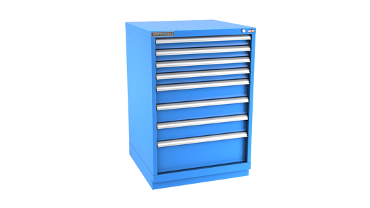 Champion Tool Storage SW1800-0801-ILC-FTB-BB 8-Drawer Standard Depth Modular Cabinet SW0801 | 28-1/4"W x 41-3/4"H x 28-1/2"D, Bright Blue