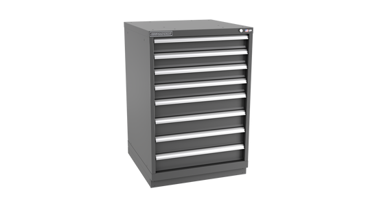 Champion Tool Storage SW1800-0802-ILC-FTB-DG 8-Drawer Standard Depth Modular Cabinet SW0802 | 28-1/4"W x 41-3/4"H x 28-1/2"D, Dark Gray
