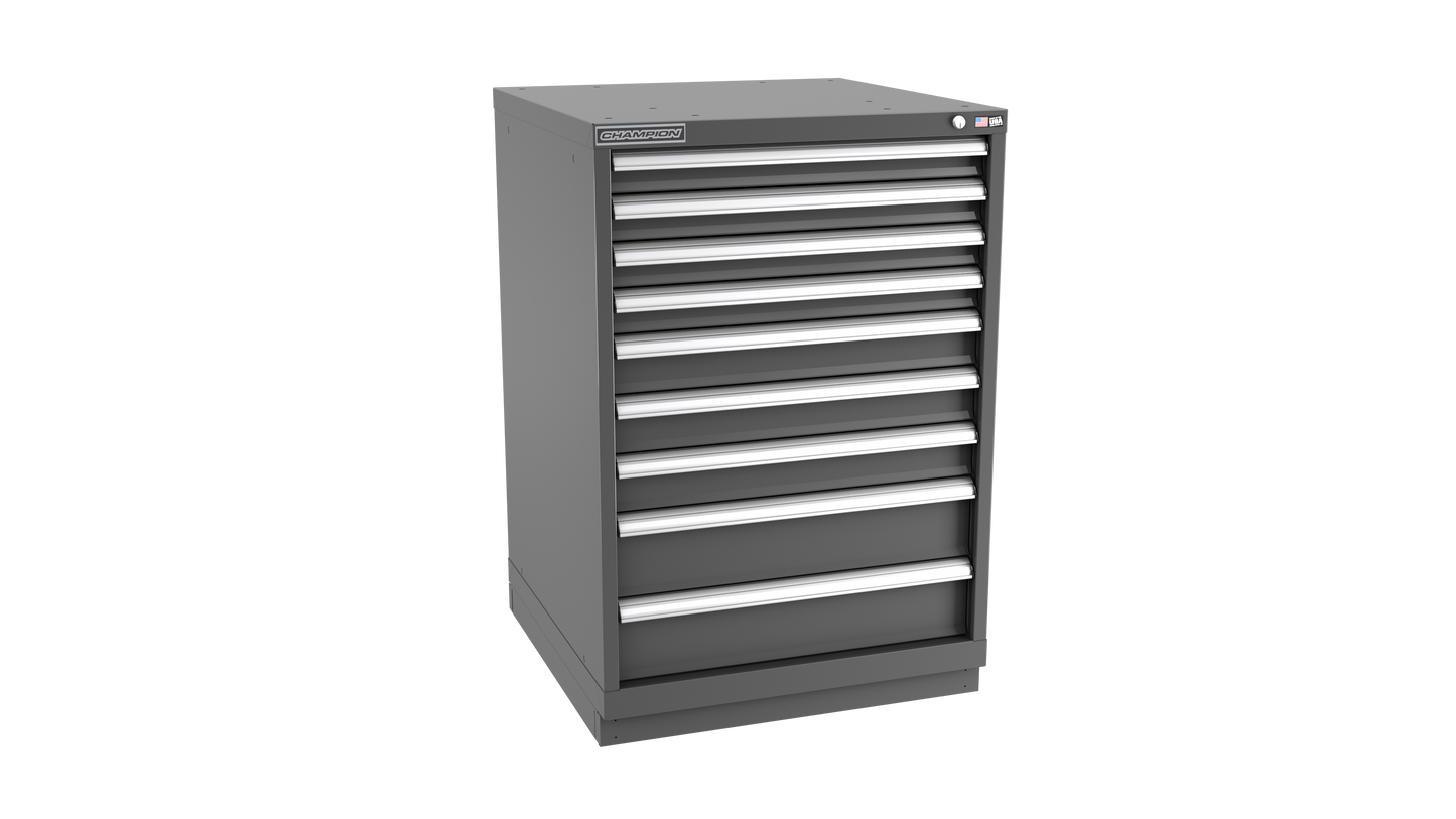 Champion Tool Storage SW1800-0901-ILC-FTB-DG 9-Drawer Standard Depth Modular Cabinet SW0901 | 28-1/4"W x 41-3/4"H x 28-1/2"D, Dark Gray