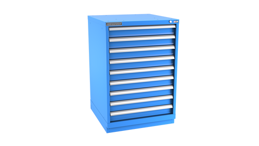 Champion Tool Storage SW1800-0902-ILC-FTB-BB 9-Drawer Standard Depth Modular Cabinet SW0902 | 28-1/4"W x 41-3/4"H x 28-1/2"D, Bright Blue