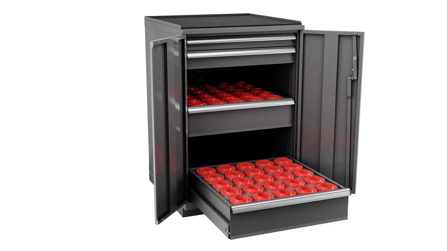 Champion Tool Storage SW180050-FTB-DG 2-Door Standard Depth CNC Cabinet SW180050 | 28-1/4"W x 41-3/4"H x 28-1/2"D, Dark Gray