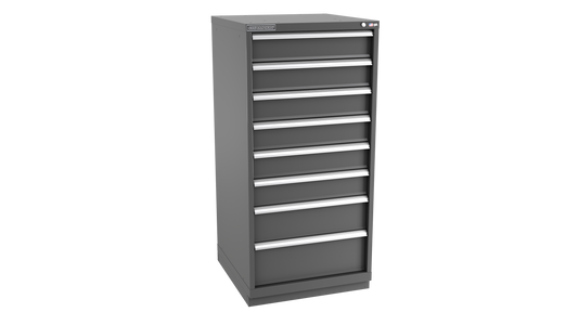 Champion Tool Storage SW2700-0801-ILC-FTB-DG 8-Drawer Standard Depth Modular Cabinet SW0801 | 28-1/4"W x 59-1/2"H x 28-1/2"D, Dark Gray