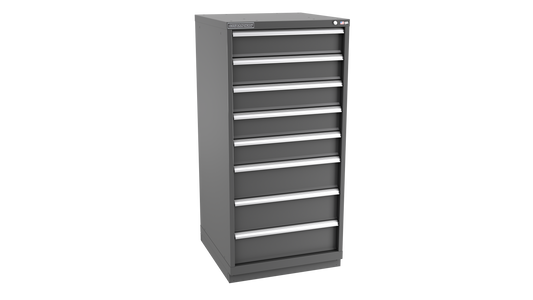 Champion Tool Storage SW2700-0802-ILC-FTB-DG 8-Drawer Standard Depth Modular Cabinet SW0802 | 28-1/4"W x 59-1/2"H x 28-1/2"D, Dark Gray