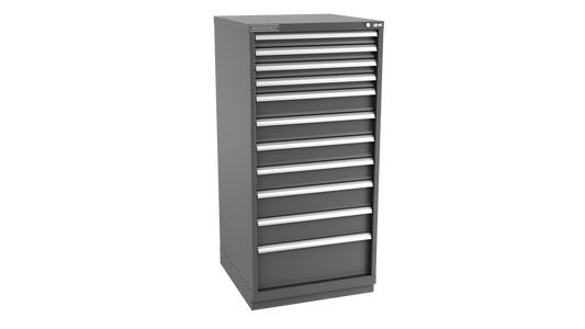 Champion Tool Storage SW2700-1101-ILC-FTB-DG 11-Drawer Standard Depth Modular Cabinet SW1101 | 28-1/4"W x 59-1/2"H x 28-1/2"D, Dark Gray