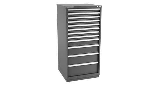 Champion Tool Storage SW2700-1202-ILC-FTB-DG 12-Drawer Standard Depth Modular Cabinet SW1202 | 28-1/4"W x 59-1/2"H x 28-1/2"D, Dark Gray