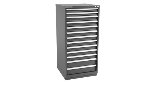 Champion Tool Storage SW2700-1301-ILC-FTB-DG 13-Drawer Standard Depth Modular Cabinet SW1301 | 28-1/4"W x 59-1/2"H x 28-1/2"D, Dark Gray