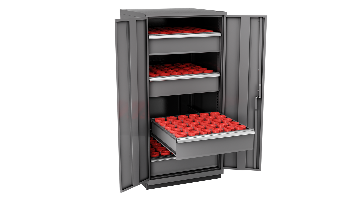 Champion Tool Storage SW2700H63-FTB-DG 2-Door Standard Depth CNC Cabinet SW2700H63 | 28-1/4"W x 59-1/2"H x 28-1/2"D, Dark Gray