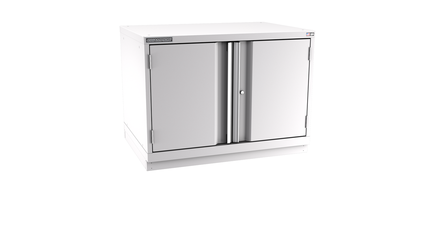 Champion Tool Storage SWPS1200-2FDIL-FTB-LG 2-Door Shallow Depth Modular Cabinet SWPS1200 | 40-1/4"W x 29-7/8"H x 22-1/2"D, Light Gray
