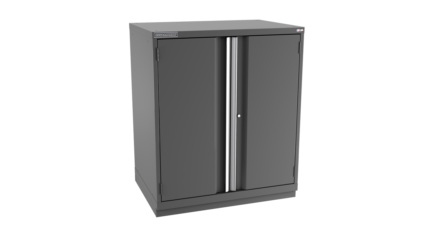 Champion Tool Storage SWPS2100-2FDIL-FTB-DG 2-Door Shallow Depth Modular Cabinet SWPS2100 | 40-1/4"W x 45-1/4"H x 22-1/2"D, Dark Gray