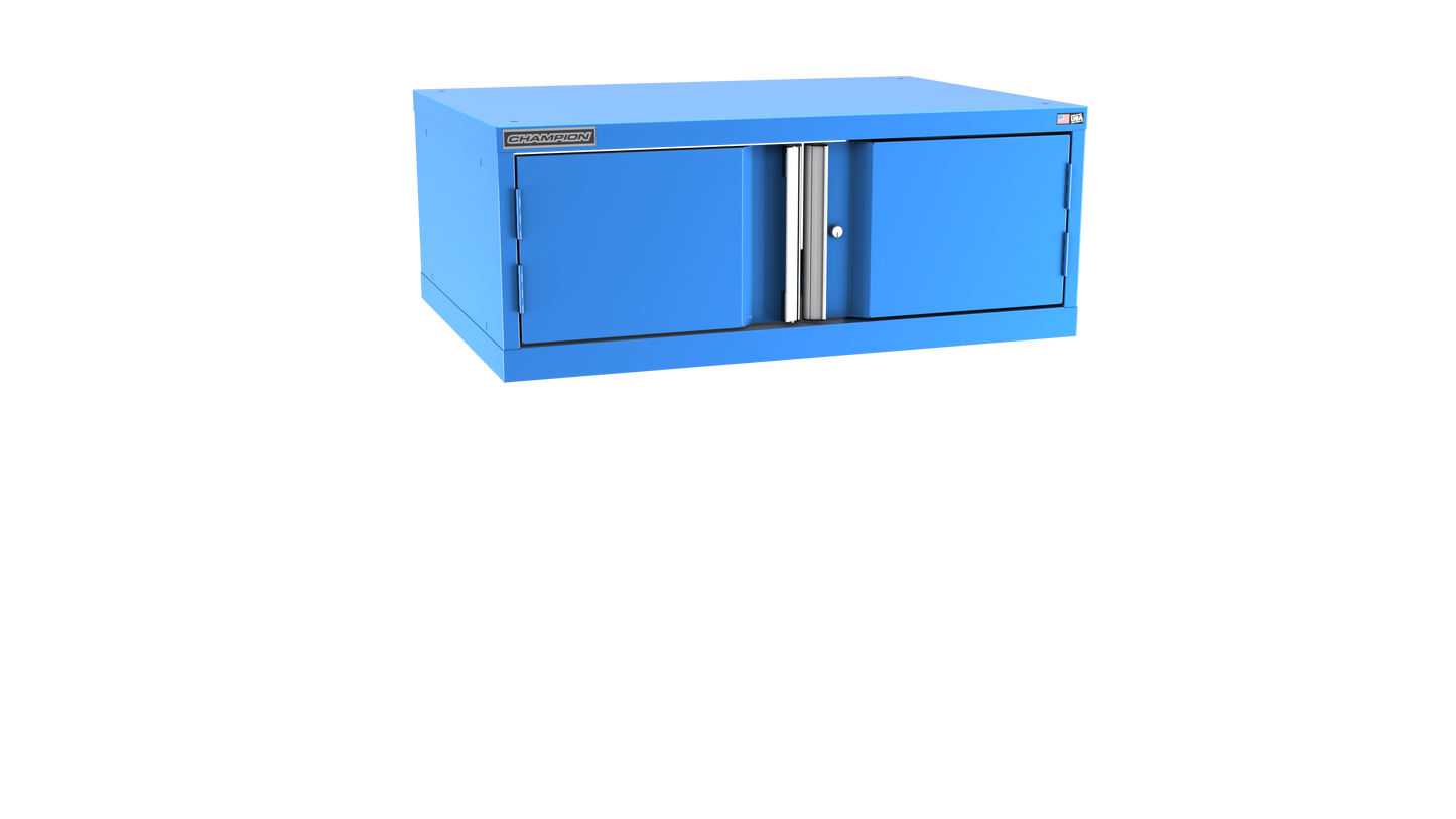 Champion Tool Storage SWPS600-2FDIL-BB 2-Door Shallow Depth Modular Cabinet SWPS600 | 40-1/4"W x 15-3/4"H x 22-1/2"D, Bright Blue