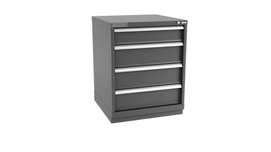 Champion Tool Storage SWS1500-0401-ILC-FTB-DG 4-Drawer Shallow Depth Modular Cabinet SWS0401 | 28-1/4"W x 35-7/8"H x 22-1/2"D, Dark Gray