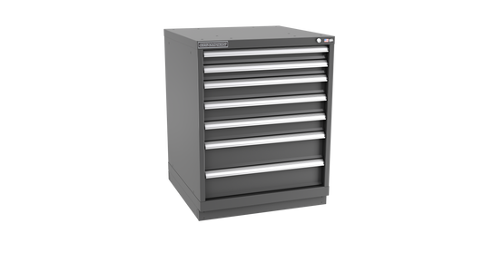Champion Tool Storage SWS1500-0702-ILC-FTB-DG 7-Drawer Shallow Depth Modular Cabinet SWS0702 | 28-1/4"W x 35-7/8"H x 22-1/2"D, Dark Gray