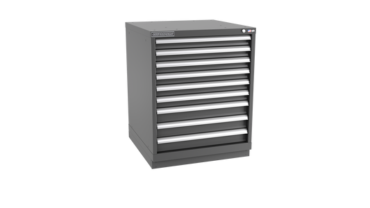 Champion Tool Storage SWS1500-0901-ILC-FTB-DG 9-Drawer Shallow Depth Modular Cabinet SWS0901 | 28-1/4"W x 35-7/8"H x 22-1/2"D, Dark Gray