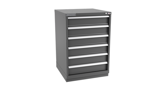 Champion Tool Storage SWS1800-0601-ILC-FTB-DG 6-Drawer Shallow Depth Modular Cabinet SWS0601 | 28-1/4"W x 41-3/4"H x 22-1/2"D, Dark Gray