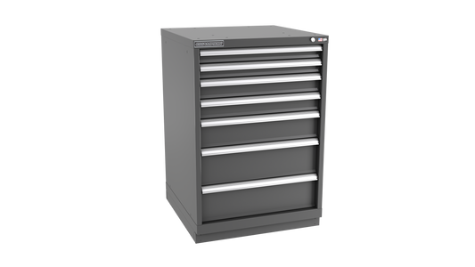 Champion Tool Storage SWS1800-0701-ILC-FTB-DG 7-Drawer Shallow Depth Modular Cabinet SWS0701 | 28-1/4"W x 41-3/4"H x 22-1/2"D, Dark Gray