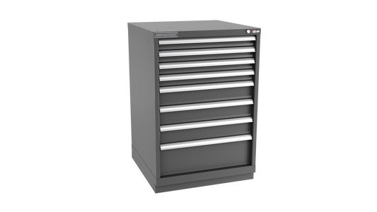 Champion Tool Storage SWS1800-0801-ILC-FTB-DG 8-Drawer Shallow Depth Modular Cabinet SWS0801 | 28-1/4"W x 41-3/4"H x 22-1/2"D, Dark Gray